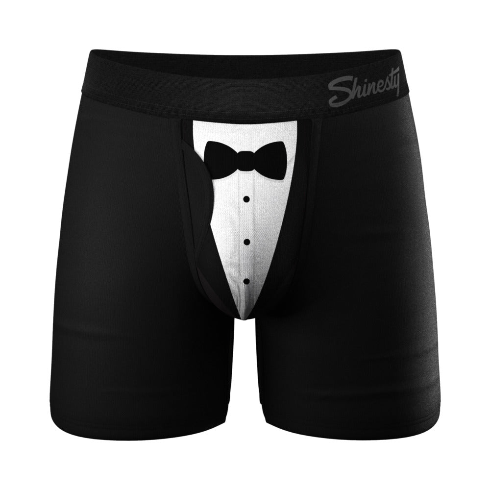 Tuxedo Boxers - Black Tie Underwear S